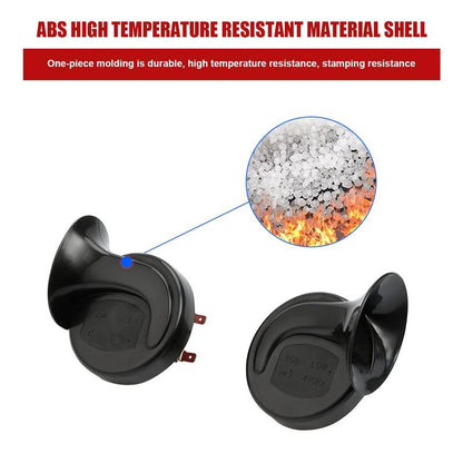 300DB Waterproof Horn Set – 2PCS 12V Snail Air Horns for Car, Motorcycle, and Bike
