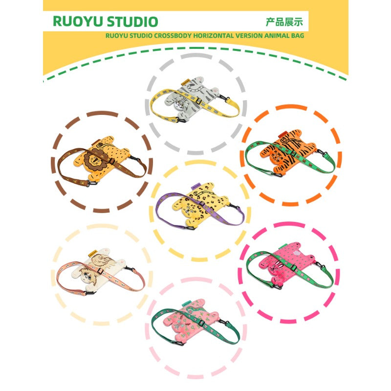 RUOYUSTUDIO original design cute animal cloth bag mobile phone bag messenger bag