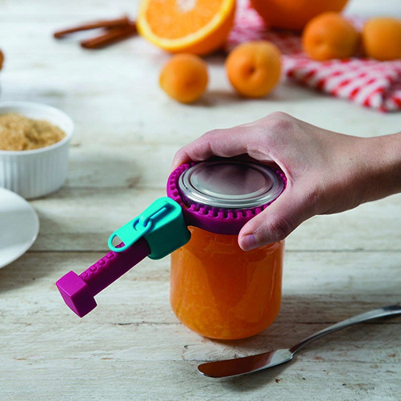 Silicone Jar & Bottle Opener – Easy Grip, Multi-Function Lid Remover for Cans, Bottles, and Tabs