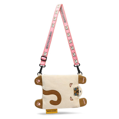 RUOYUSTUDIO original design cute animal cloth bag mobile phone bag messenger bag