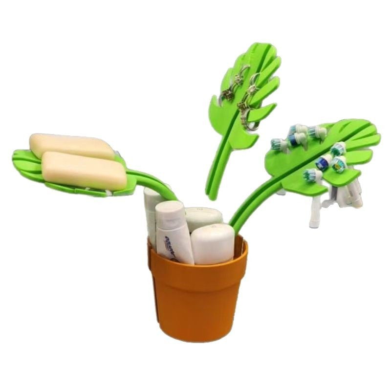 Mirror Monstera - Bathroom Organizer that Mounts to the Mirror