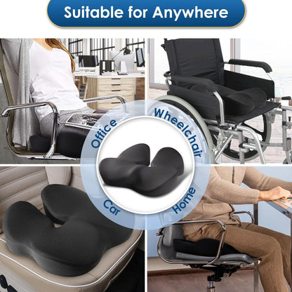 Ergonomic Seat Cushion – Sciatica & Pressure Relief, Healthy Spine Support