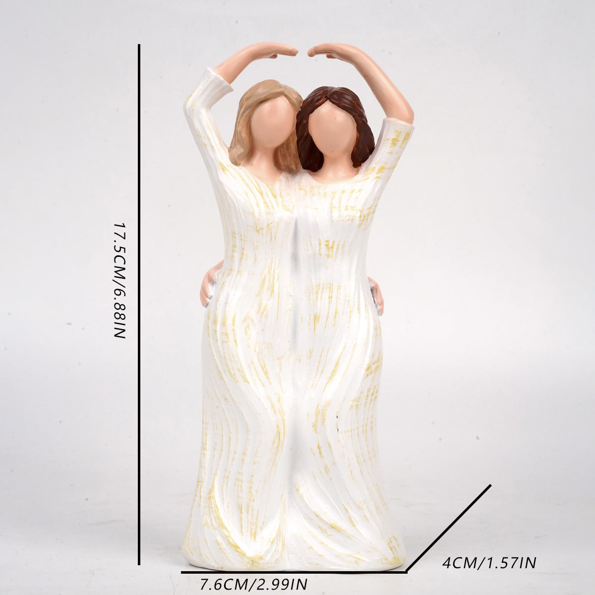 Mother & Daughter Figurine – Resin Desktop Ornament, Heartfelt Mother’s Day Gift & Home Decor