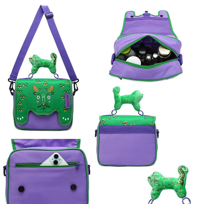 RUOYUSTUDIO original design cute messenger partition large capacity cosmetic bag storage bag