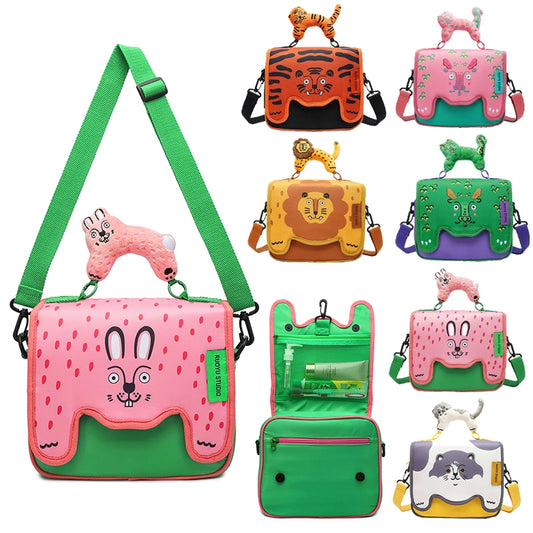 RUOYUSTUDIO original design cute messenger partition large capacity cosmetic bag storage bag