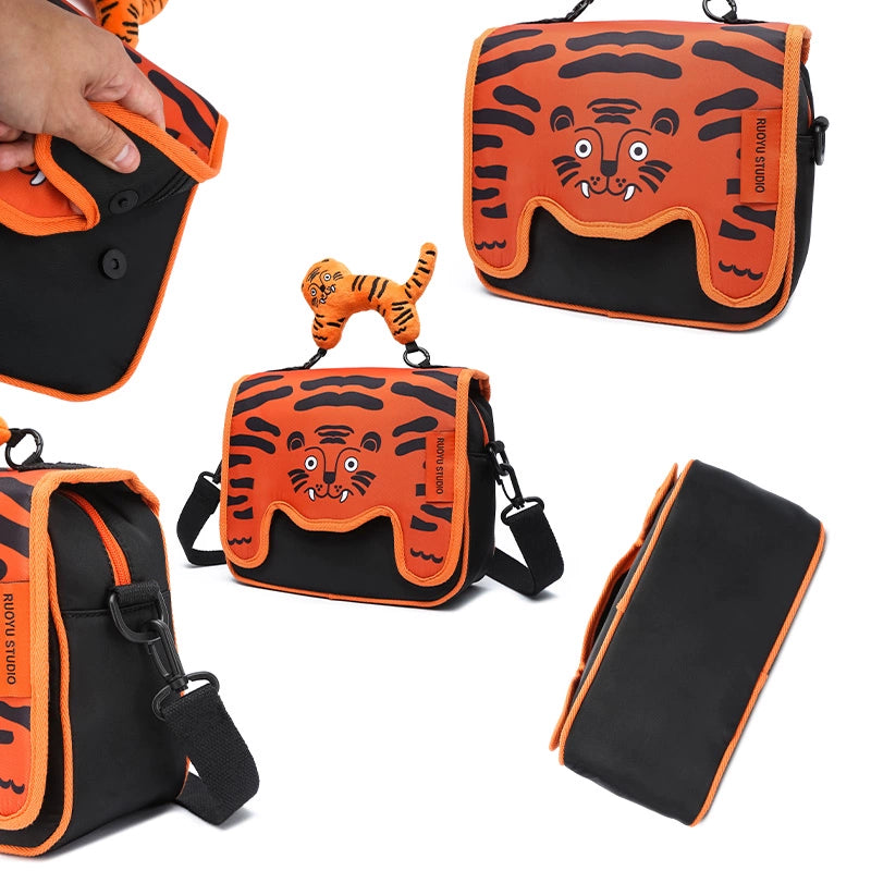 RUOYUSTUDIO original design cute messenger partition large capacity cosmetic bag storage bag