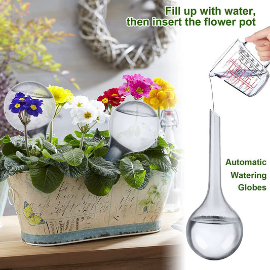 Plant Watering Bulbs – Self-Watering Globes for Easy Plant Care, Indoor & Outdoor Use