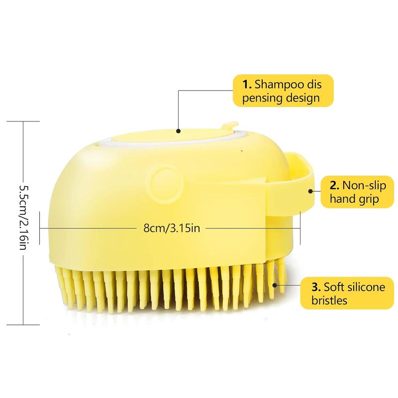 Summer Pet Bath Soap Dispenser Massage Brush