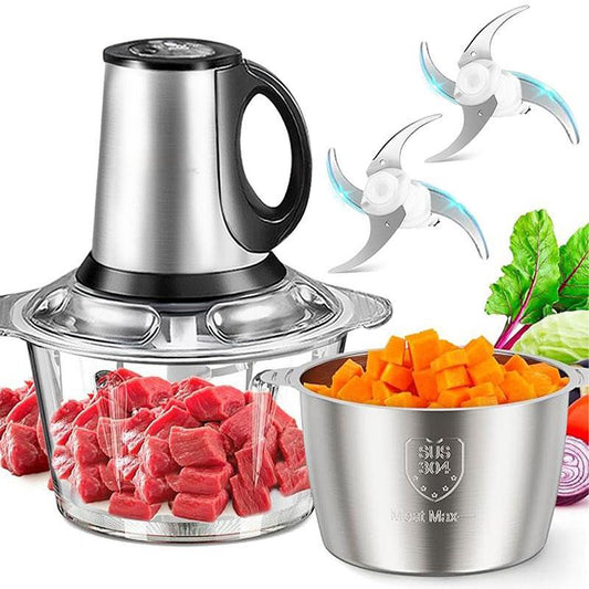 Electric Food Chopper – 3L, Dual-Speed Meat & Veggie Grinder with 4 Sharp Blades