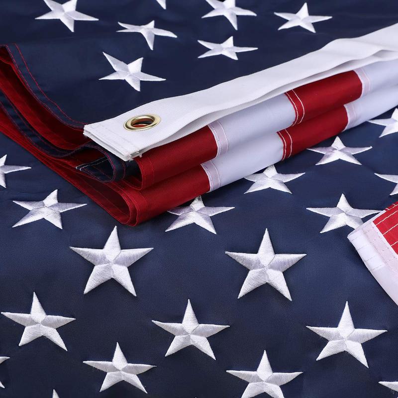 USA Flag – Outdoor Quality with Embroidered Stars, Durable Nylon & Brass Grommets