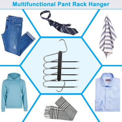 2 Pack Pants Hangers Space Saving 5 Layers