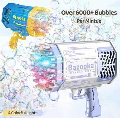 2025 The latest 69 hole Bubble Gun - Children's colored light bubble machine, outdoor and party toys, the best gift for children!