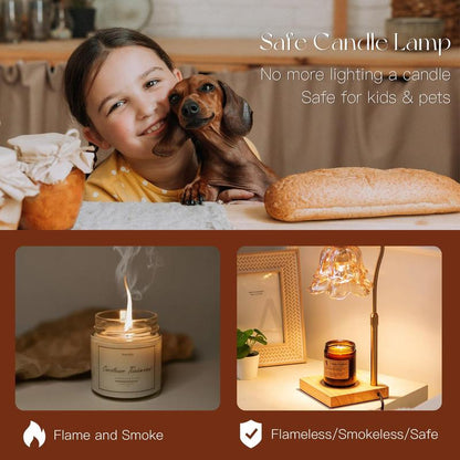 Candle Warmer Lamp with 2 Bulbs,Bedroom Decor, Mother's day Gift