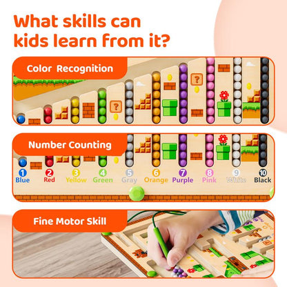 Magnetic Maze Puzzle – Color, Number & Alphabet Learning Toy for Kids