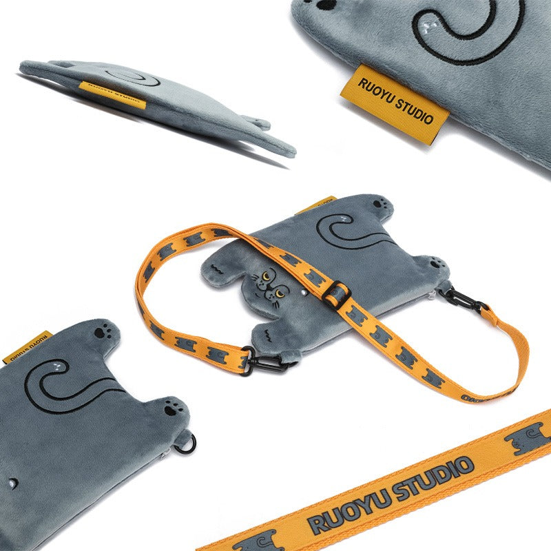 RUOYUSTUDIO original design cute animal cloth bag mobile phone bag messenger bag