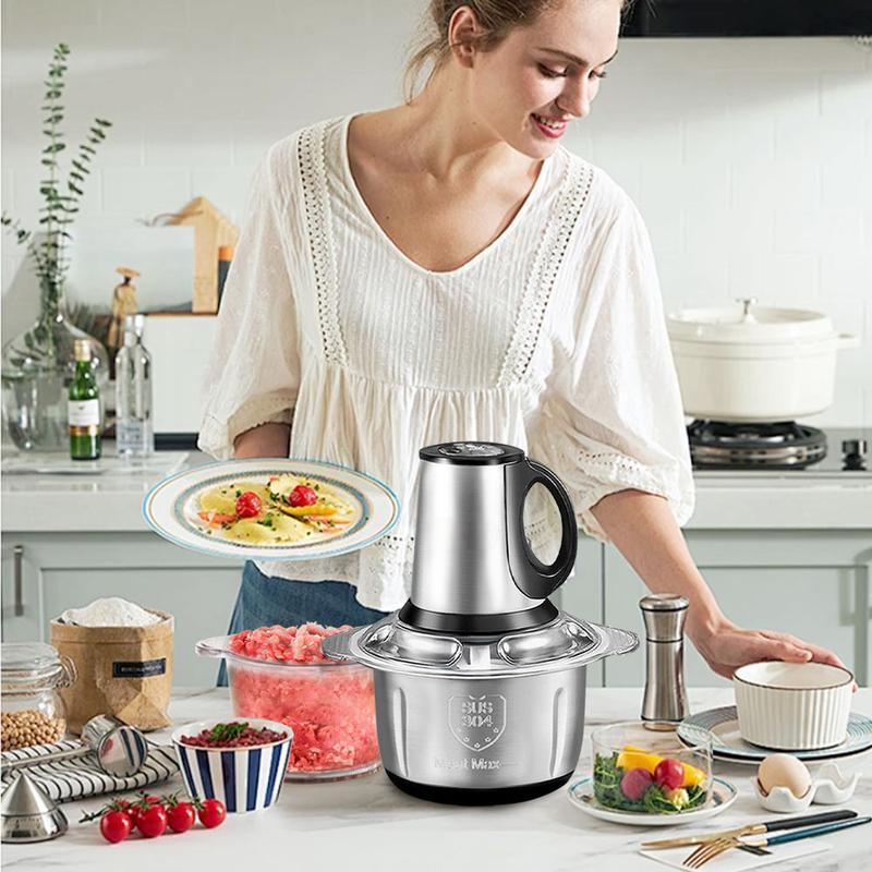 Electric Food Chopper – 3L, Dual-Speed Meat & Veggie Grinder with 4 Sharp Blades