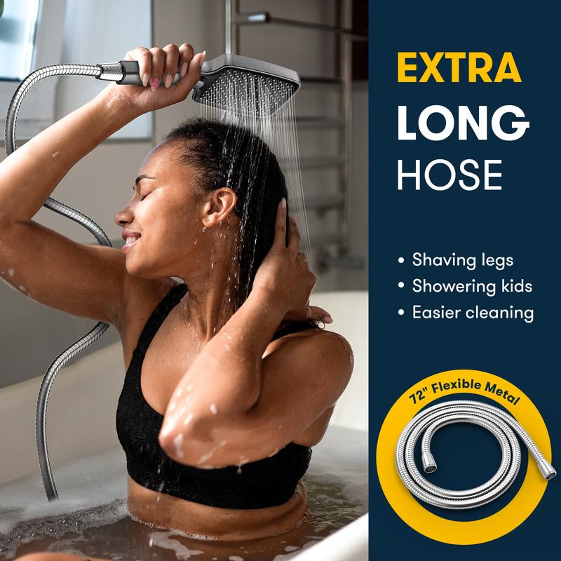 High Pressure Handheld Showerhead – Multi-Mode with Power Wash & Anti-Clog Nozzles