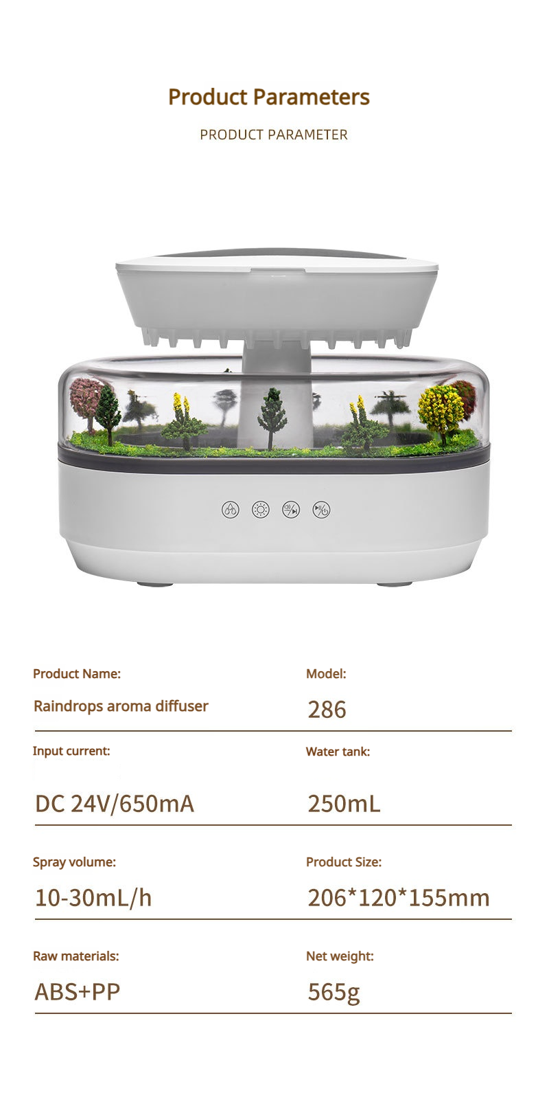 Micro Landscape Raindrop Aromatherapy Diffuser