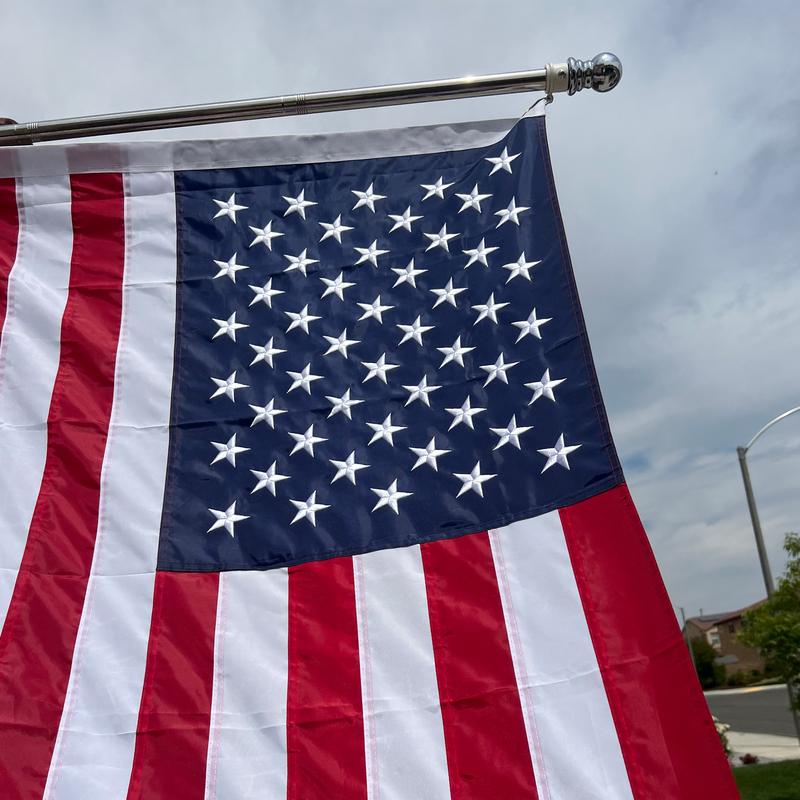 USA Flag – Outdoor Quality with Embroidered Stars, Durable Nylon & Brass Grommets