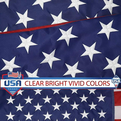 USA Flag – Outdoor Quality with Embroidered Stars, Durable Nylon & Brass Grommets