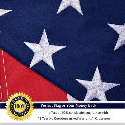USA Flag – Outdoor Quality with Embroidered Stars, Durable Nylon & Brass Grommets