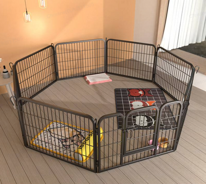 8 Panels Foldable Metal Puppy PlayPen