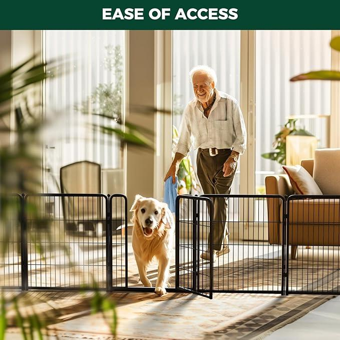 8 Panels Foldable Metal Puppy PlayPen