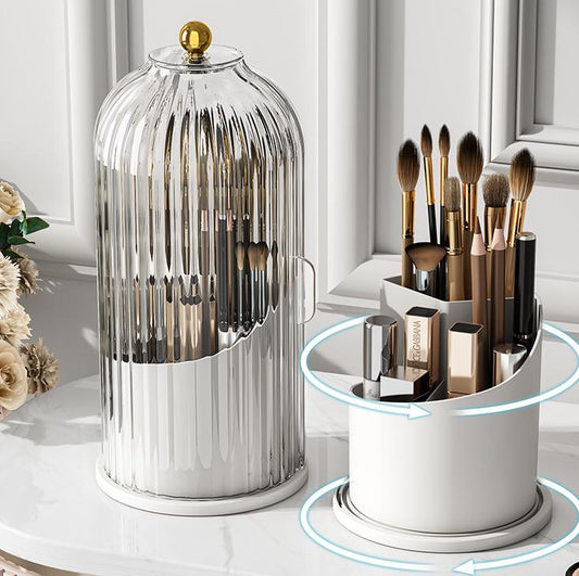 Makeup Brush Holder Organizer with Lid