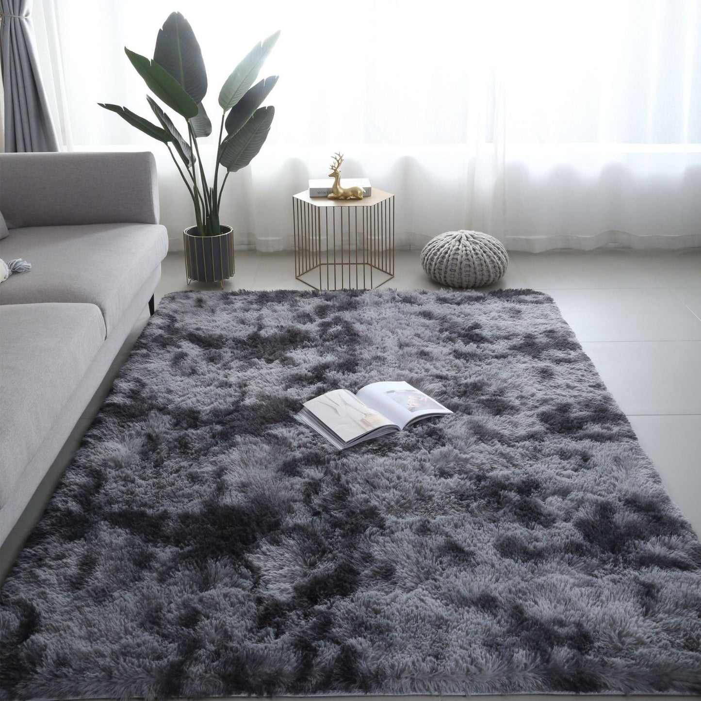 1 Count Tie Dye Soft Floor Mat for Room Decor