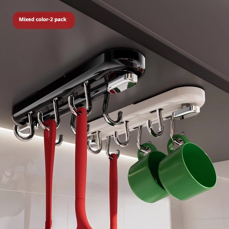 Dopamine Color Swivel Hook Rack – Strong Suction, No-Drill Storage for Kitchen & Home