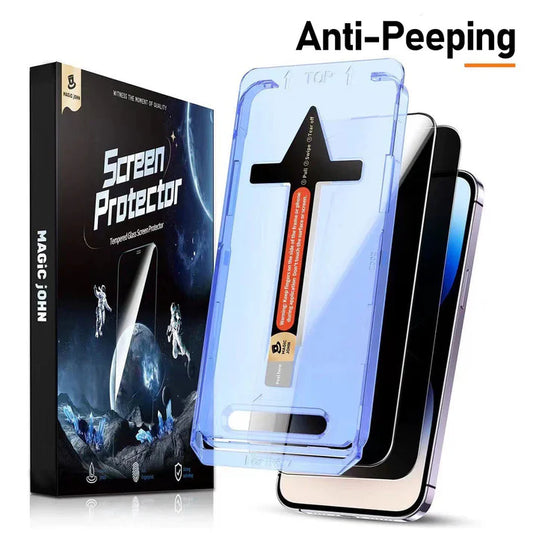 Anti-Peeping Tempered Glass Screen Protector with Auto Dust-elimination Installation