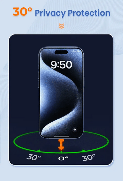 Anti-Peeping Tempered Glass Screen Protector with Auto Dust-elimination Installation
