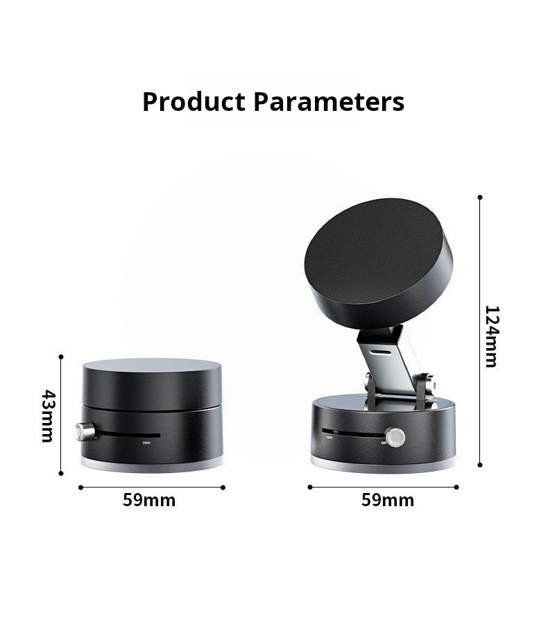 Magnetic Car Phone Mount – 360° Rotating Vacuum Suction Holder