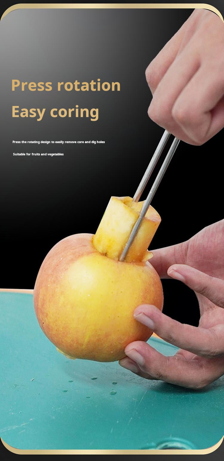 Stainless Steel Corer – Easy Core Remover for Fruits & Vegetables